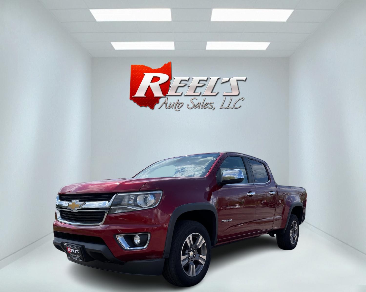 2018 Red /Black Chevrolet Colorado LT Crew Cab 4WD Long Box (1GCGTCENXJ1) with an 3.6L V6 DOHC 24V GAS engine, 8-Speed Automatic transmission, located at 547 E. Main St., Orwell, OH, 44076, (440) 437-5893, 41.535435, -80.847855 - Photo #0